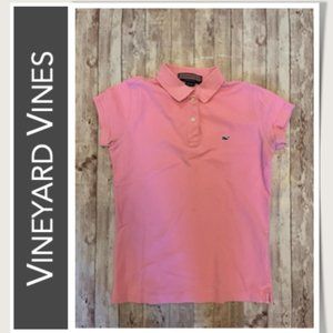 Vineyard Vines Pique Polo in Pink